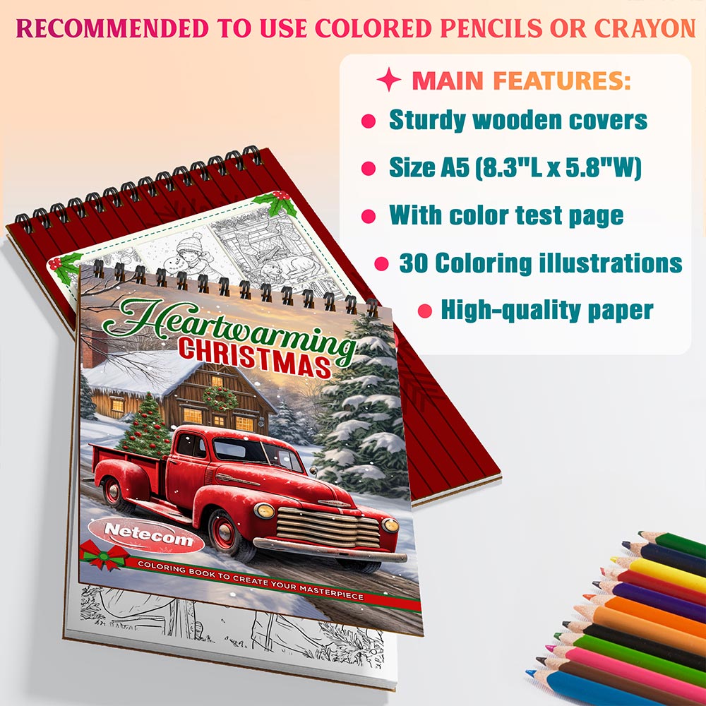 Netecom Heartwarming Christmas Coloring Sheets For Adults
