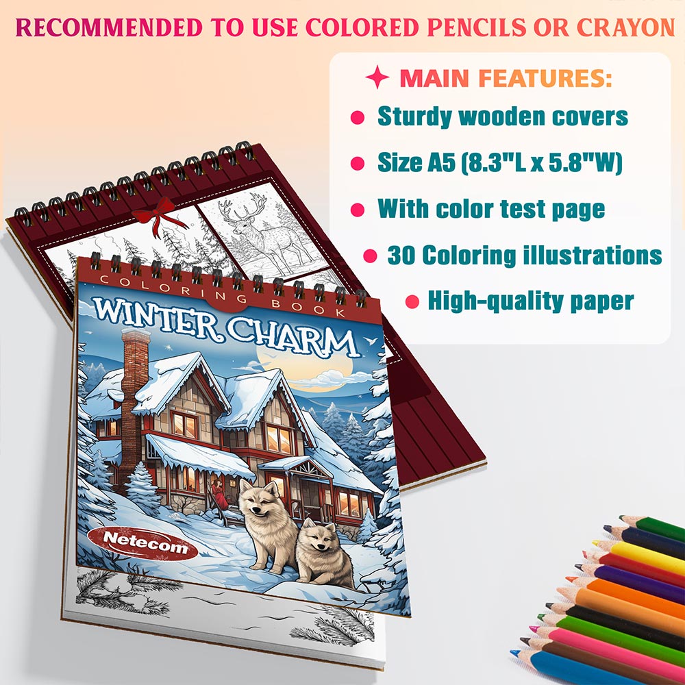 Netecom Winter Charm Coloring Sheets For Adults
