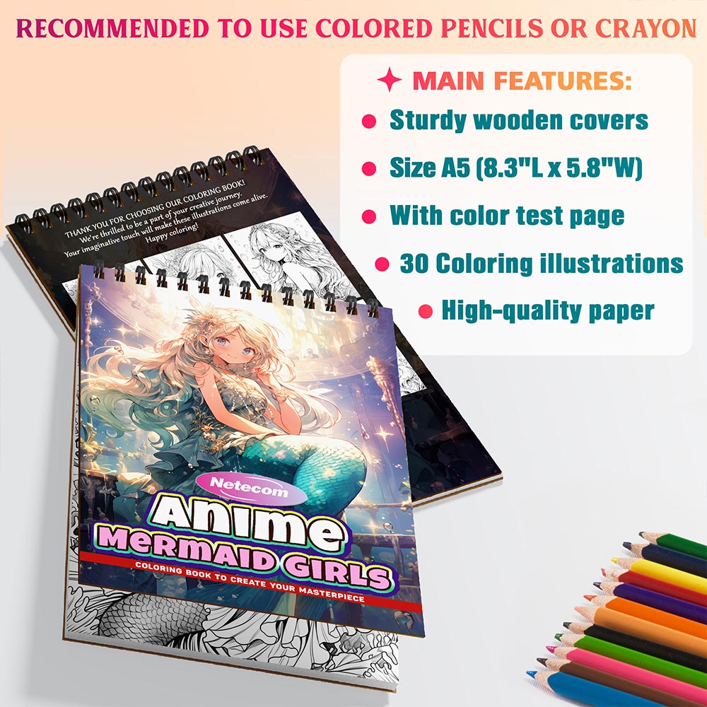 Anime Mermaid Girls Coloring Sheets For Adults