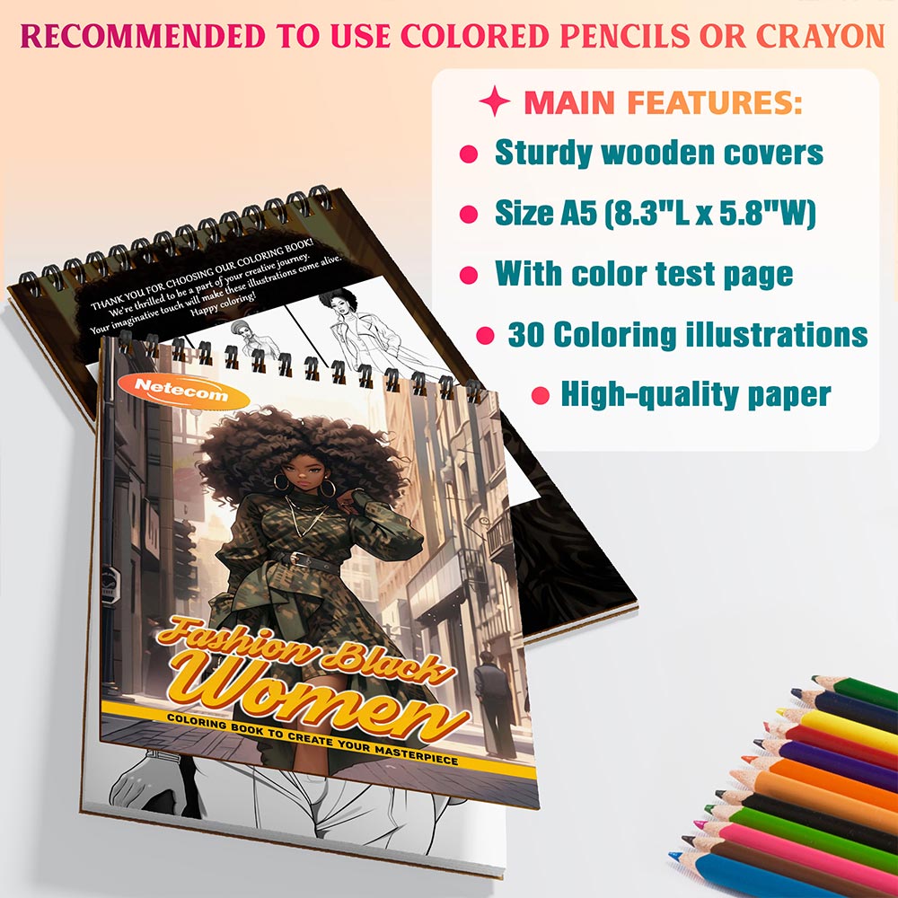 Fashion Black Women Coloring Sheets For Adults