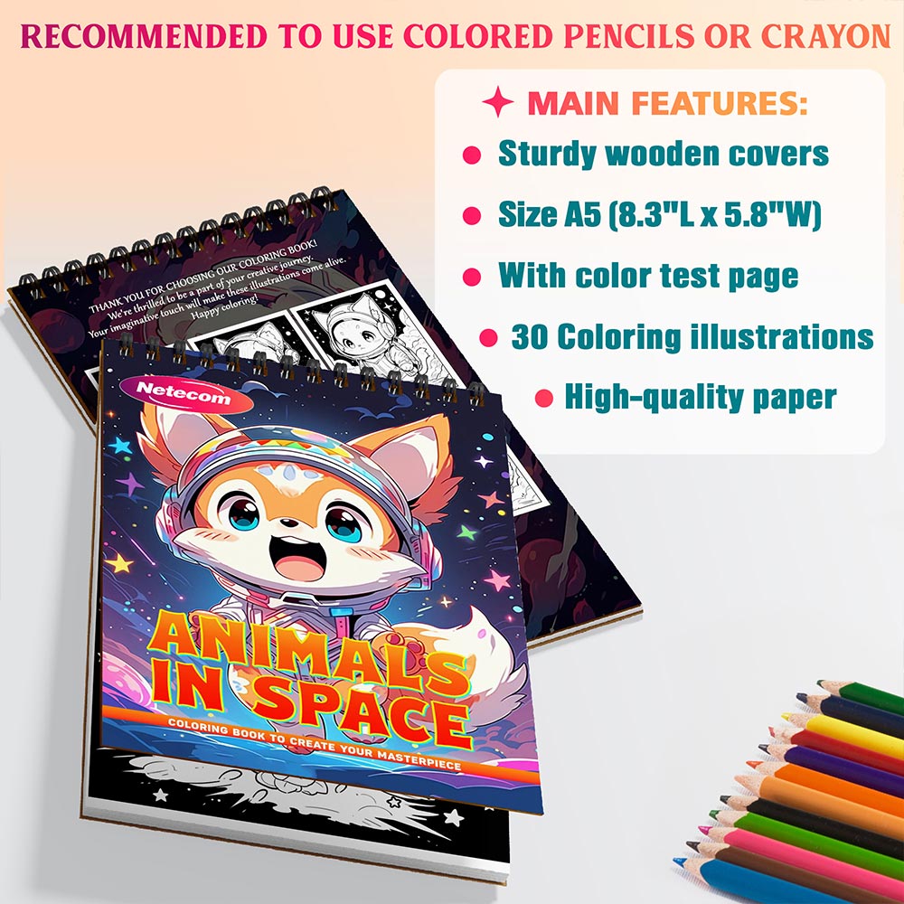 Animals In Space Coloring Sheets For Adults