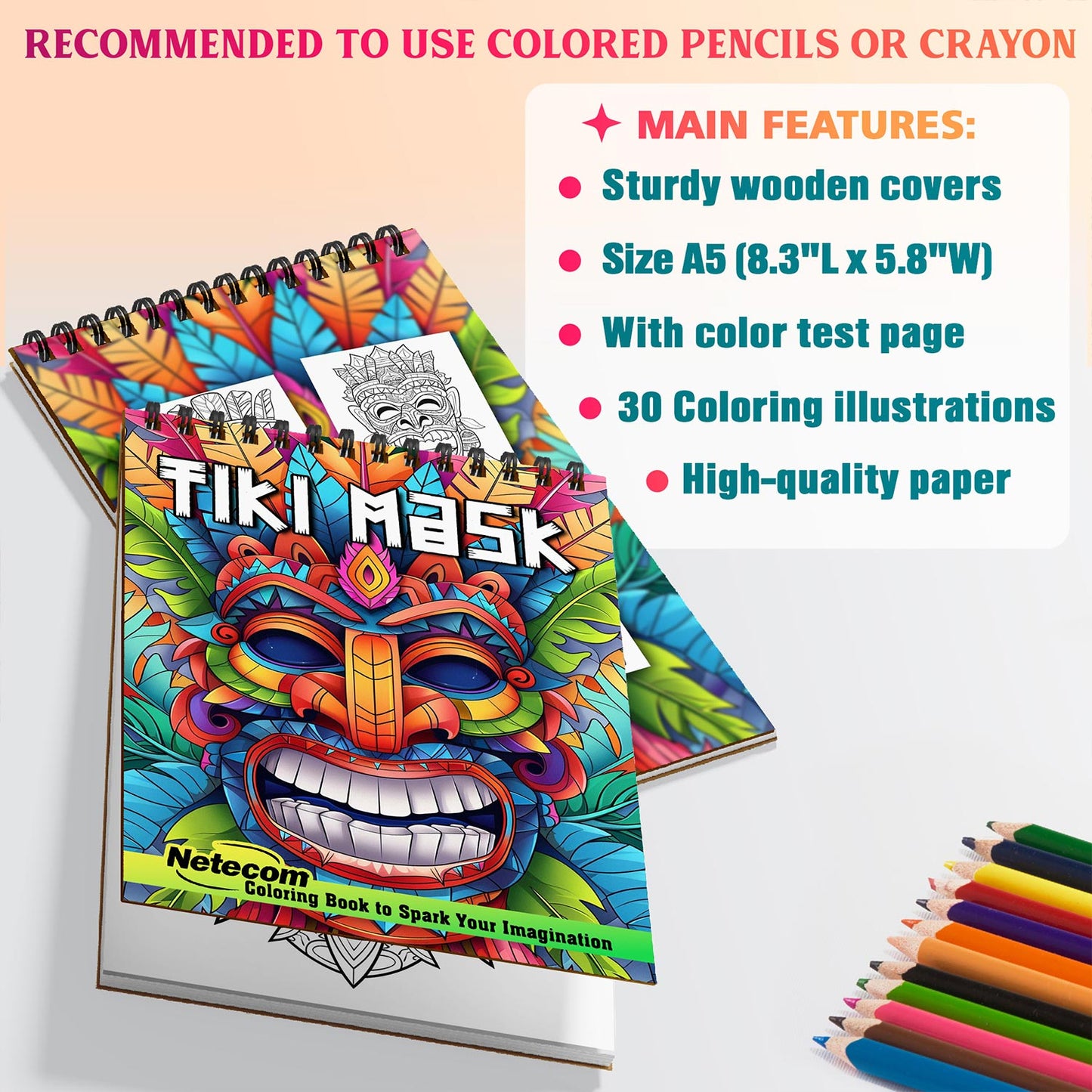 Netecom Tiki Mask Coloring Sheets For Adults