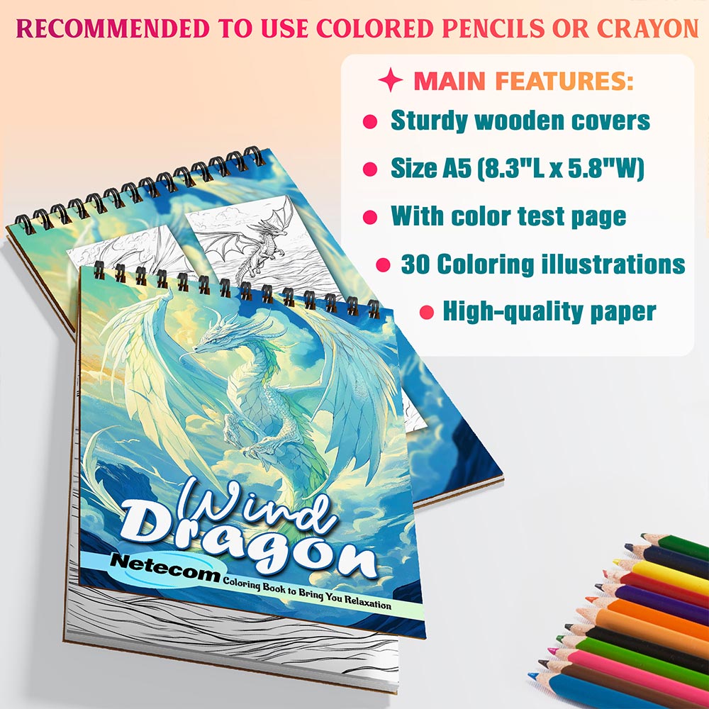 Netecom Wind Dragon Coloring Sheets For Adults