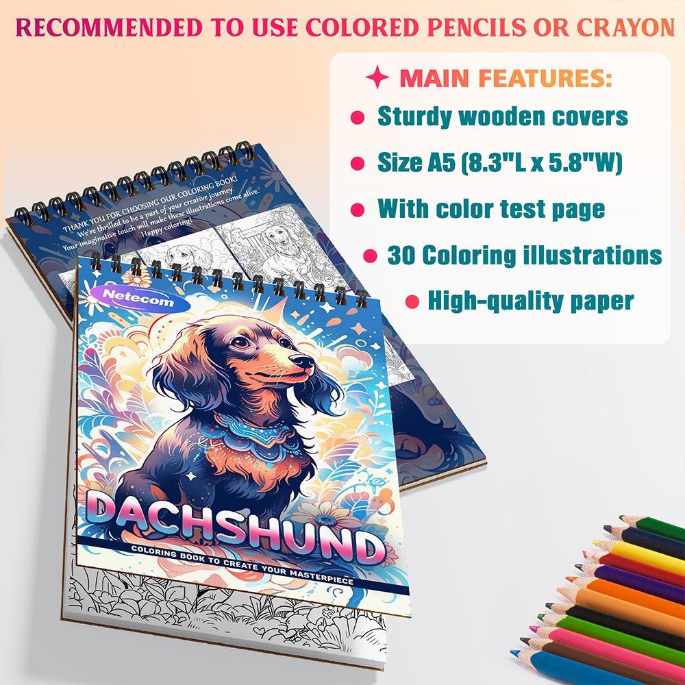 Netecom Dachshund Coloring Sheets For Adults