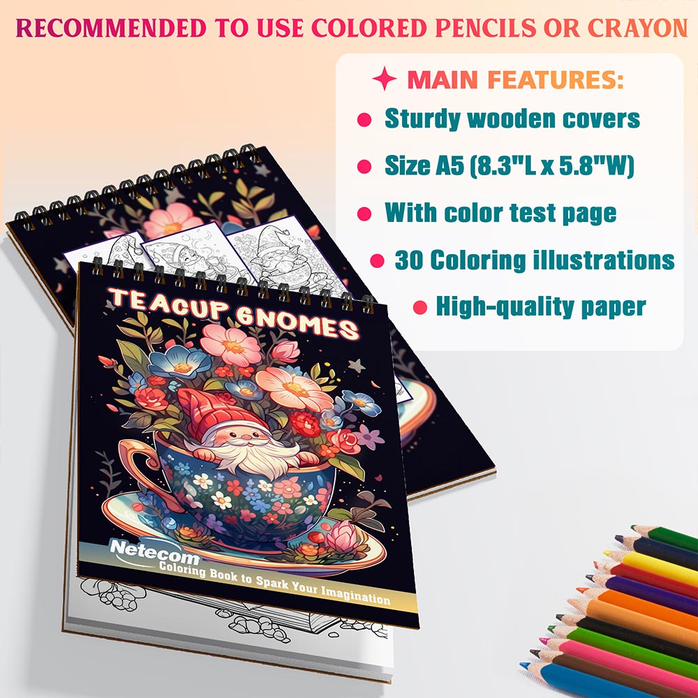 Netecom Teacup Gnomes Coloring Sheets For Adults