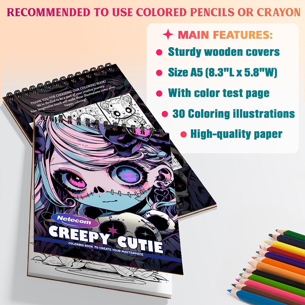 Creepy Cutie Coloring Sheets For Adults