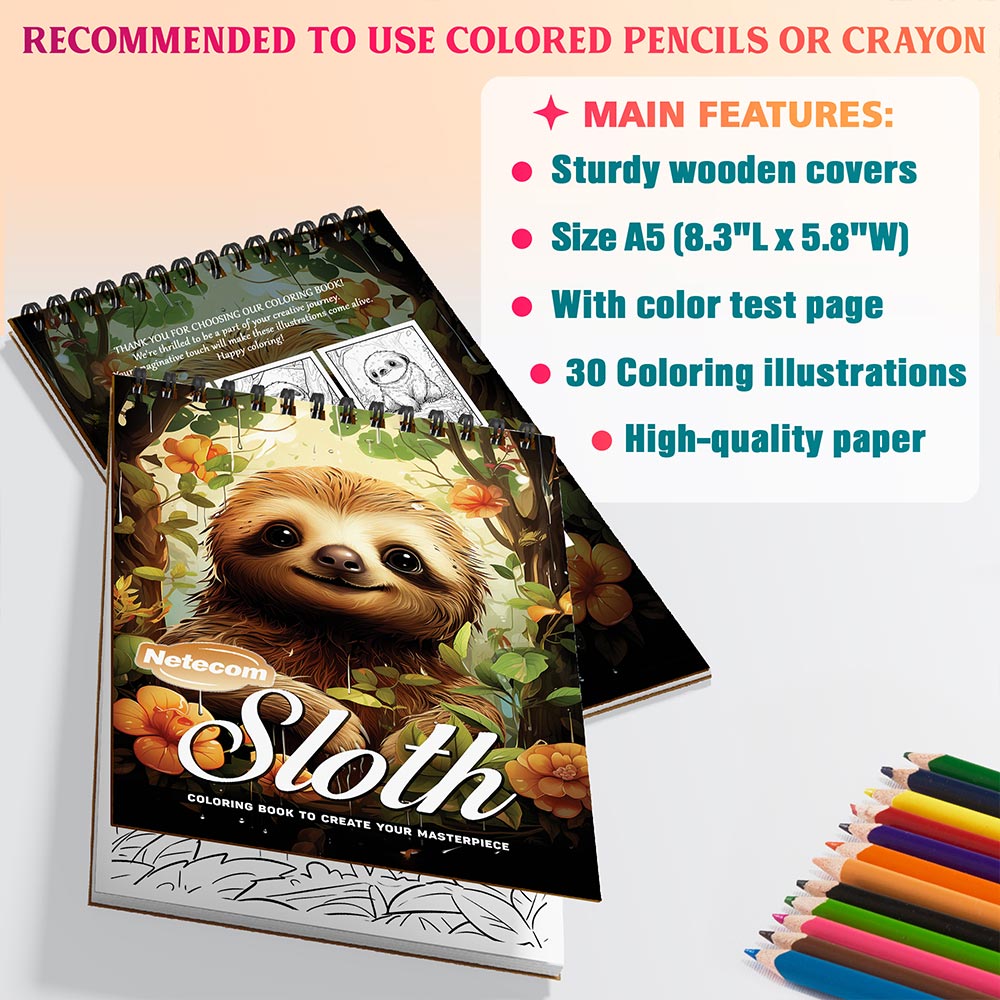 Netecom Sloth Coloring Sheets For Adults