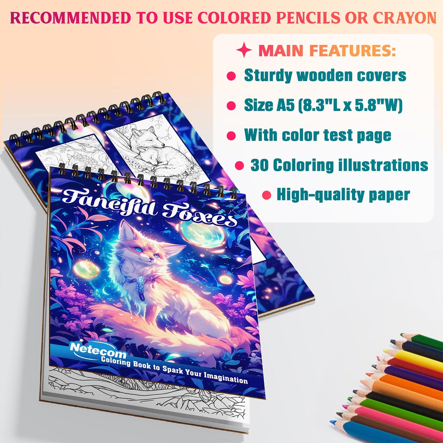 Netecom Fanciful Foxes Coloring Sheets For Adults