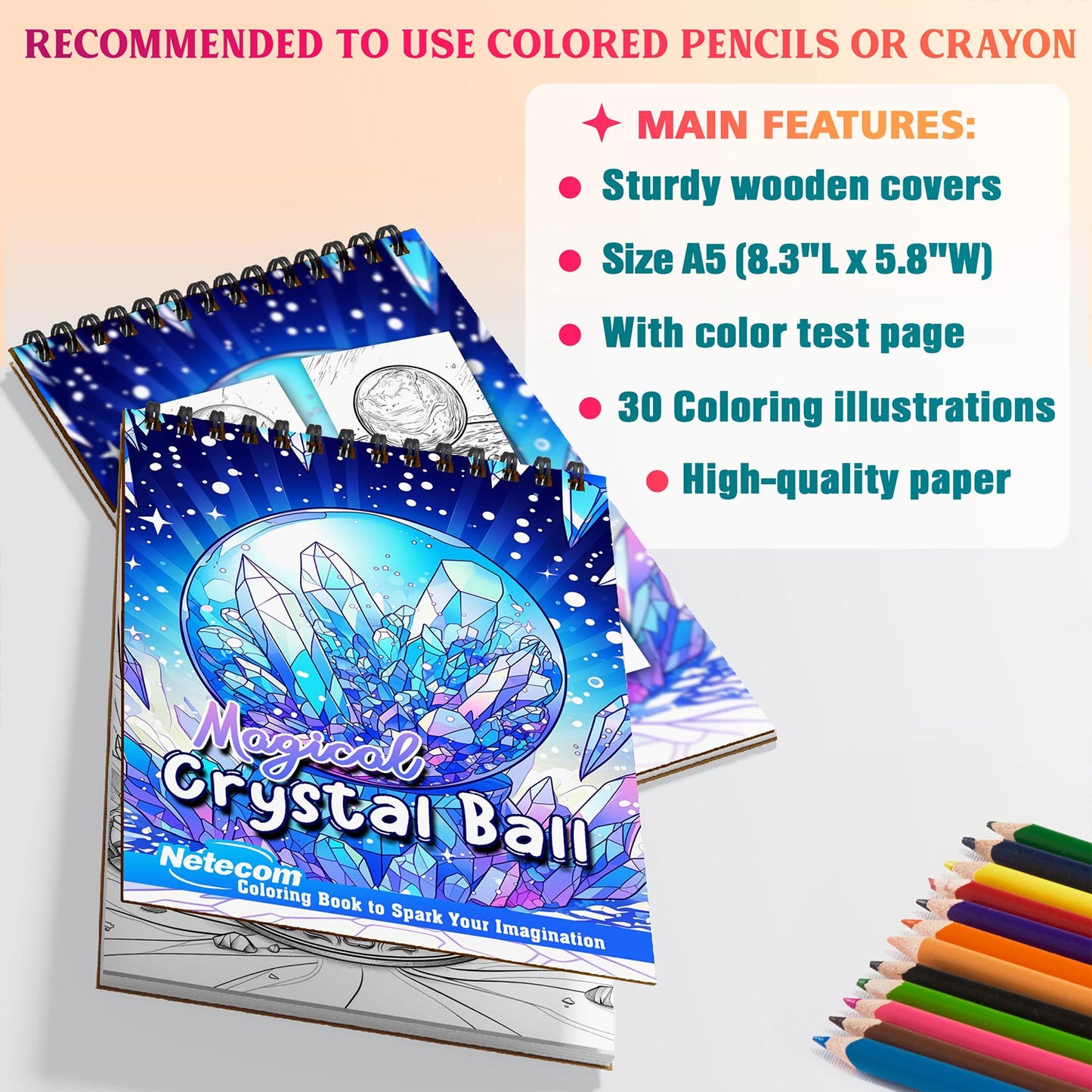 Netecom Magical Crystal Ball Coloring Sheets For Adults