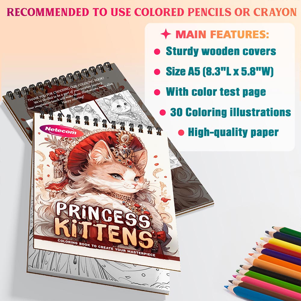 Netecom Princess Kittens Coloring Sheets For Adults