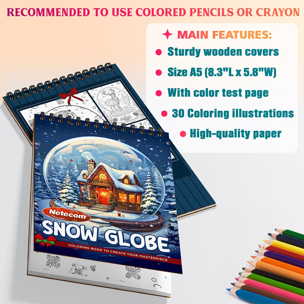 Netecom Snow Globe Coloring Sheets For Adults