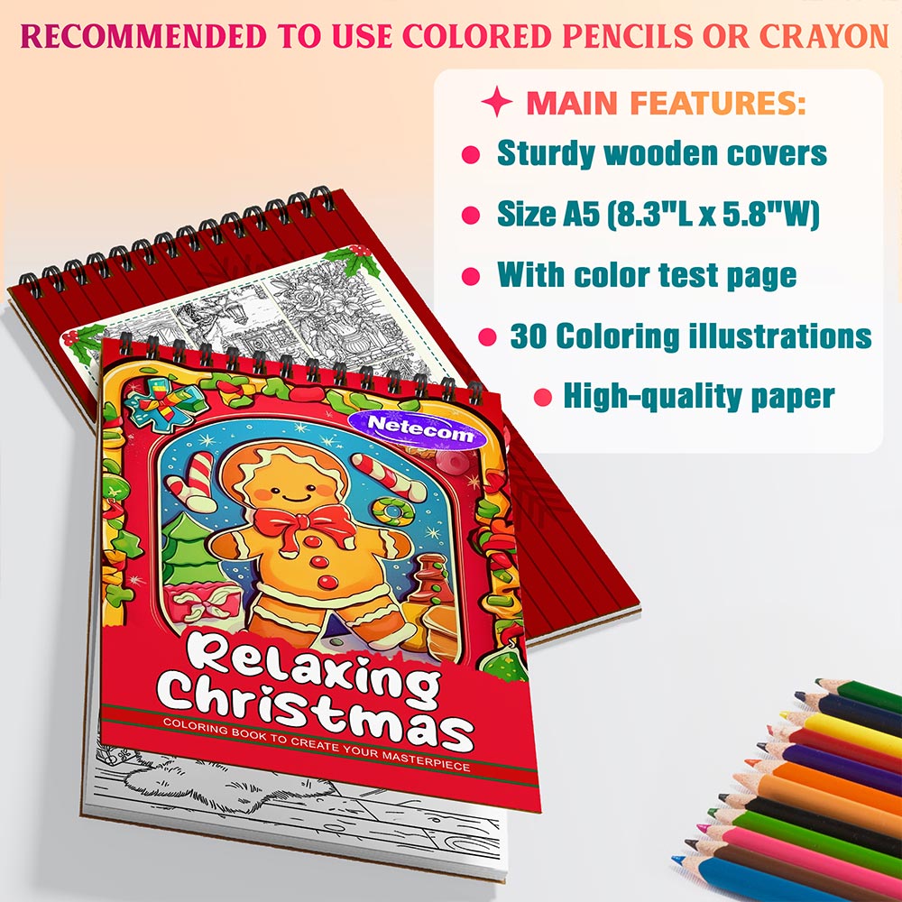 Netecom Relaxing Christmas Coloring Sheets For Adults