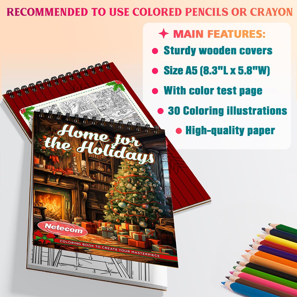 Netecom Home for the Holidays Coloring Sheets For Adults