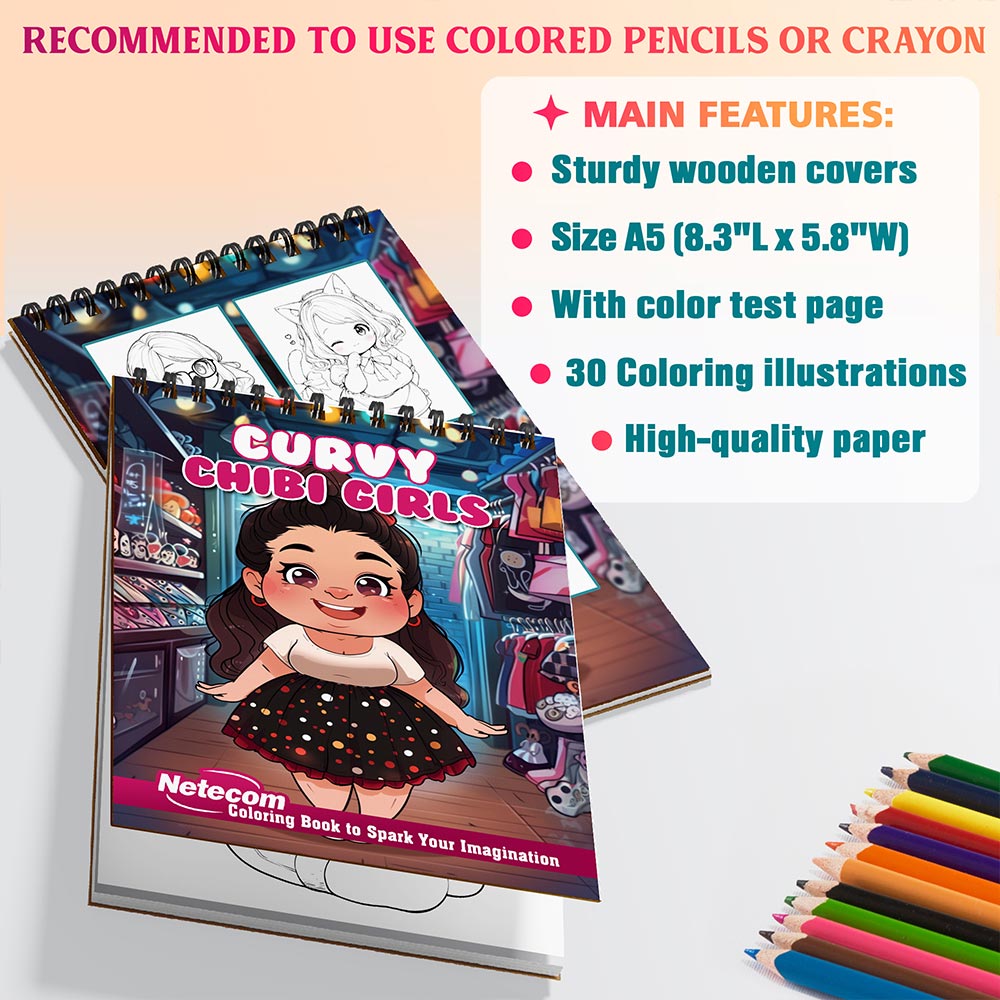 Netecom Curvy Chibi Girls Coloring Sheets For Adults