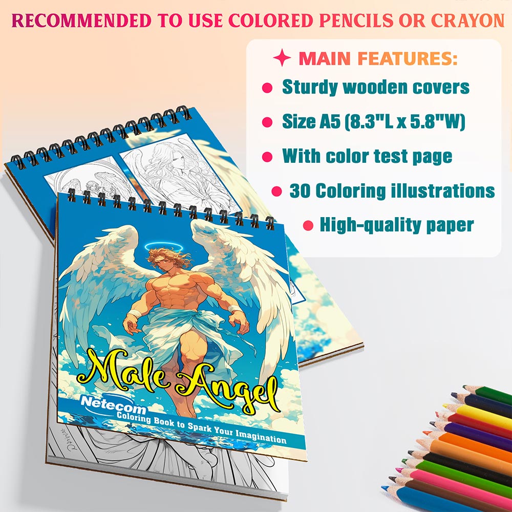 Netecom Male Angel Coloring Sheets For Adults