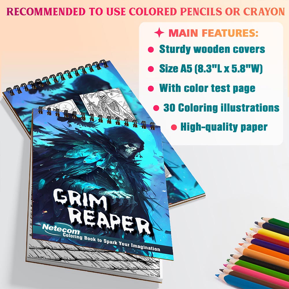 Netecom Grim Reaper Coloring Sheets For Adults