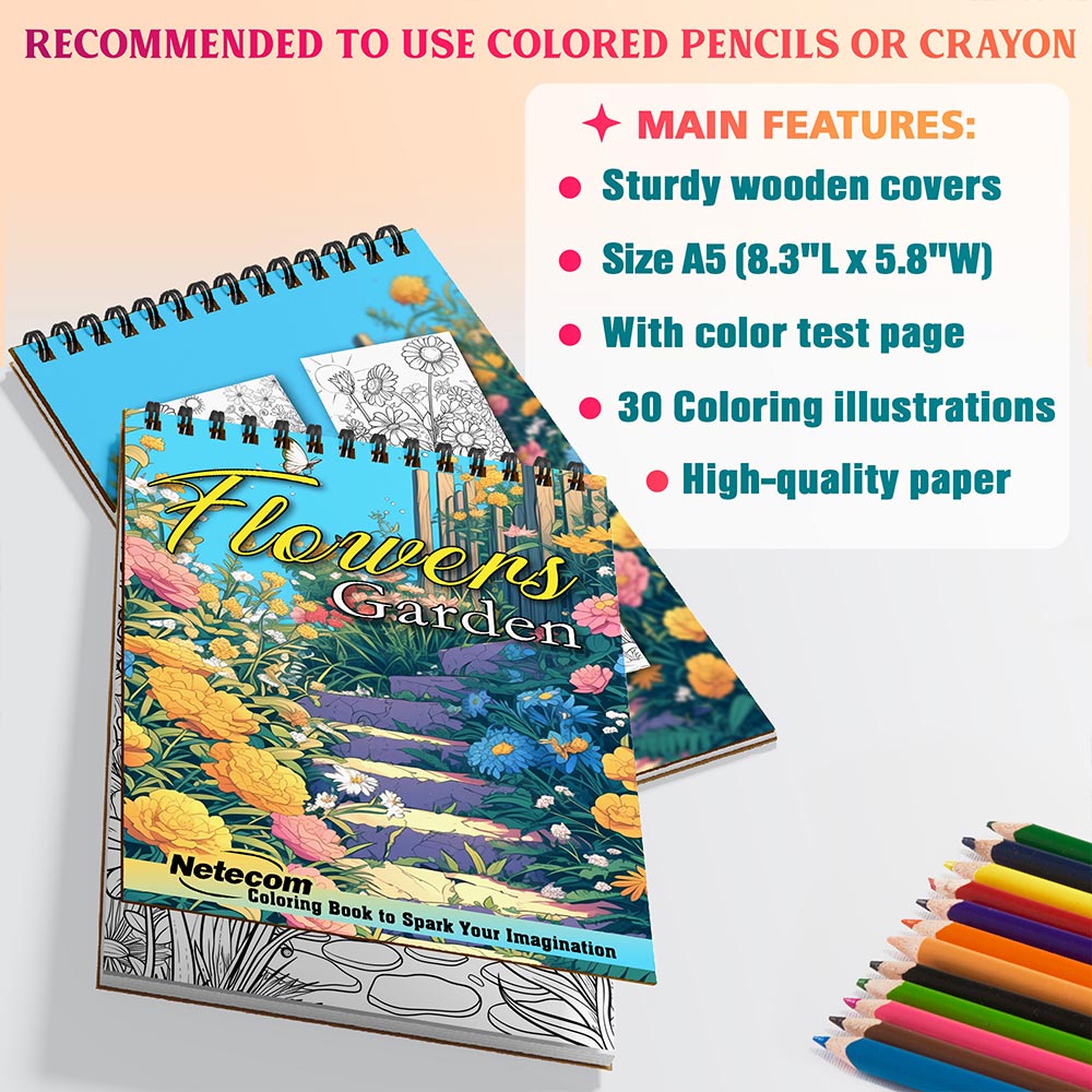 Netecom Flowers Garden Coloring Sheets For Adults