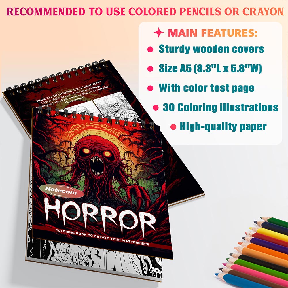 Netecom Horror Coloring Sheets For Adults