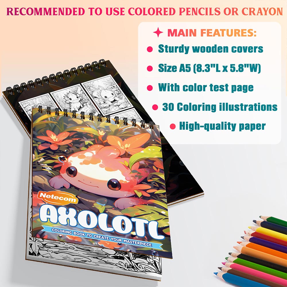 Netecom Axolotl Coloring Sheets For Adults
