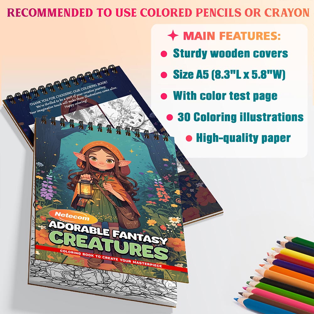 Adorable Fantasy Creatures Coloring Sheets For Adults