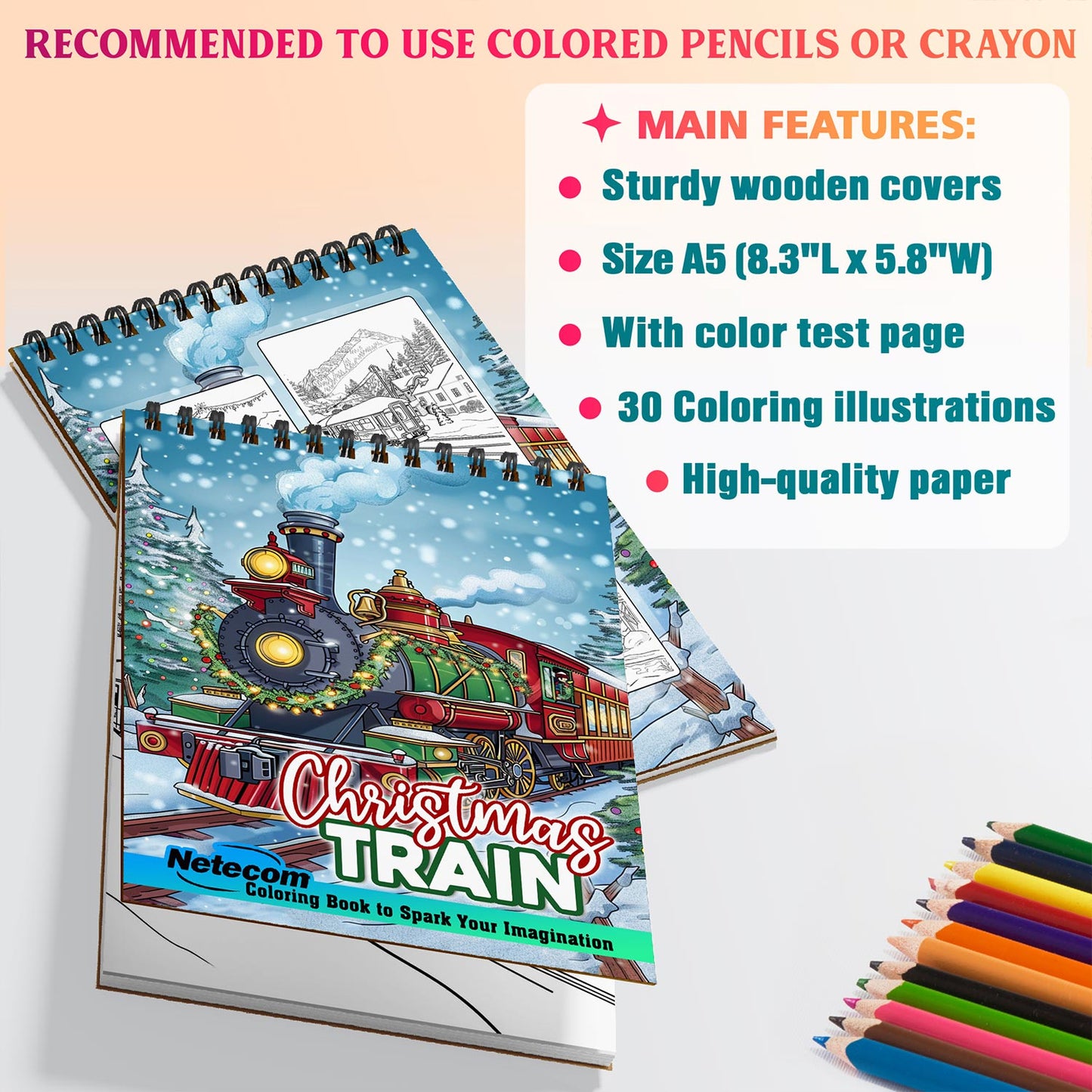 Netecom Christmas Train Coloring Sheets For Adults