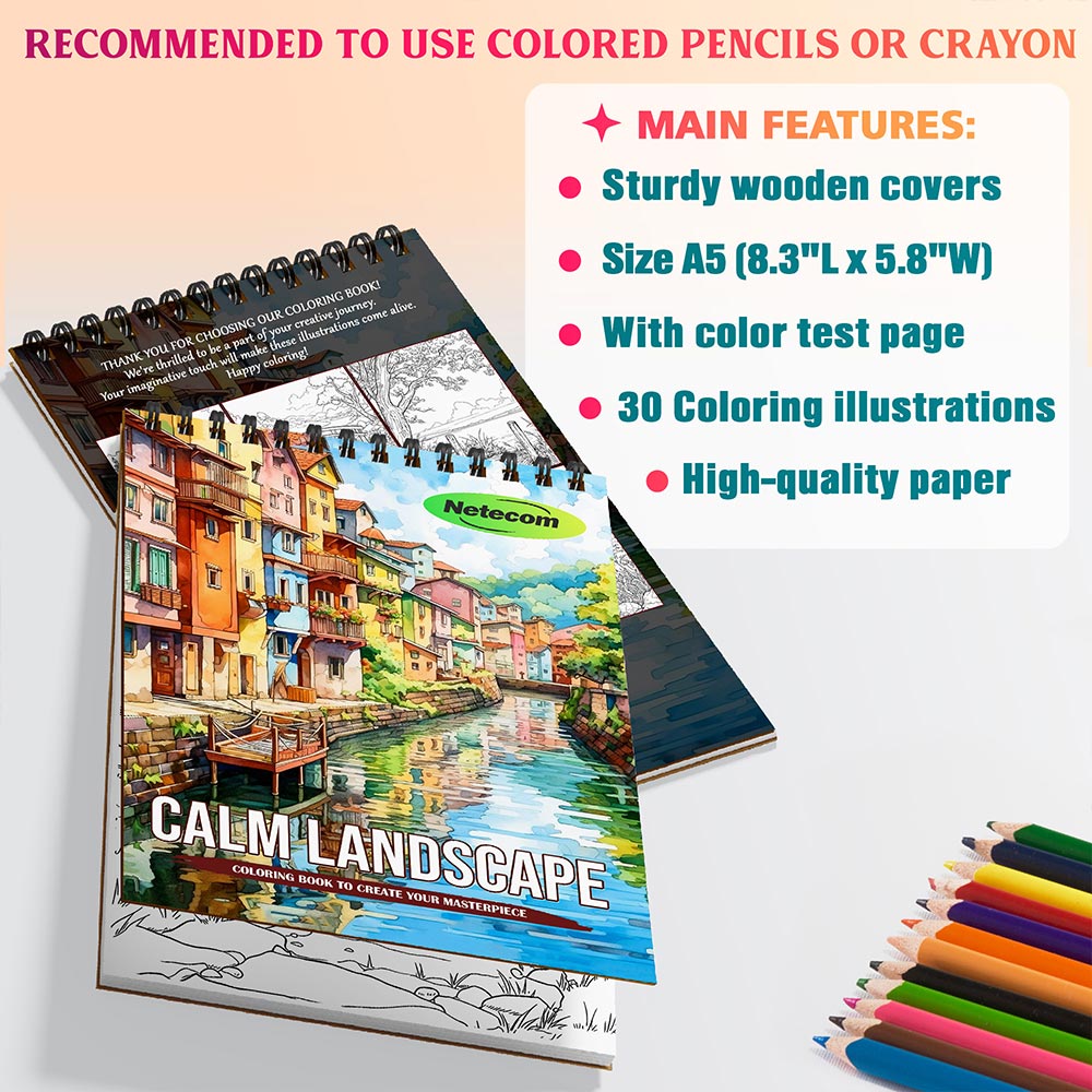 Calm Landscape Coloring Sheets For Adults