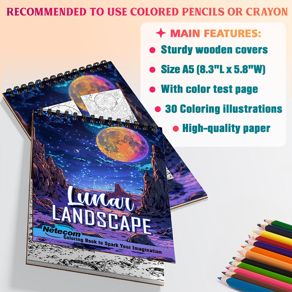 Netecom Lunar Landscape Coloring Sheets For Adults