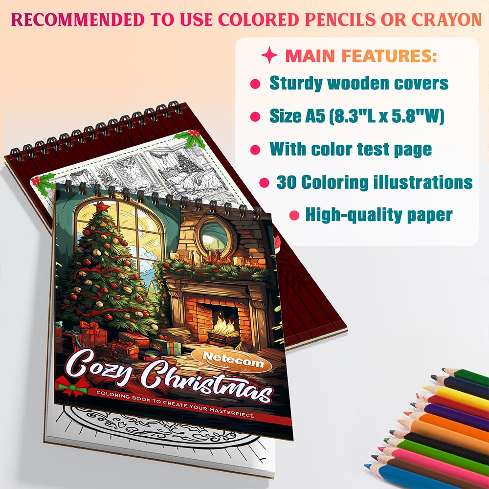 Netecom Cozy Christmas Coloring Sheets For Adults