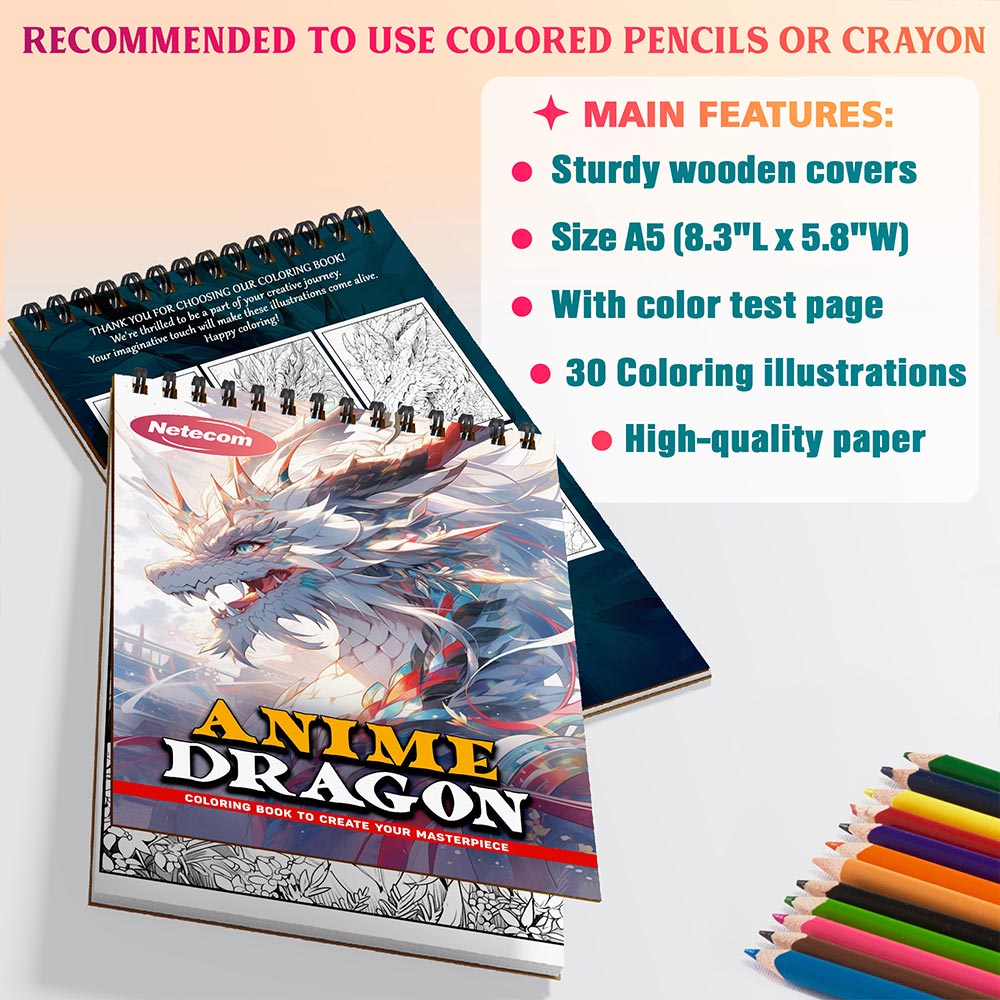 Netecom Anime Dragon Coloring Sheets For Adults