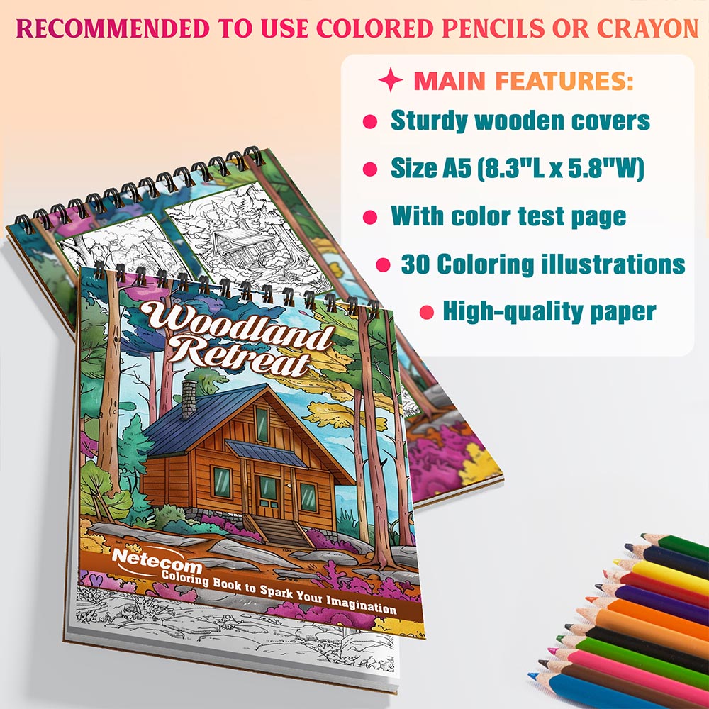 Netecom Woodland Retreat Coloring Sheets For Adults