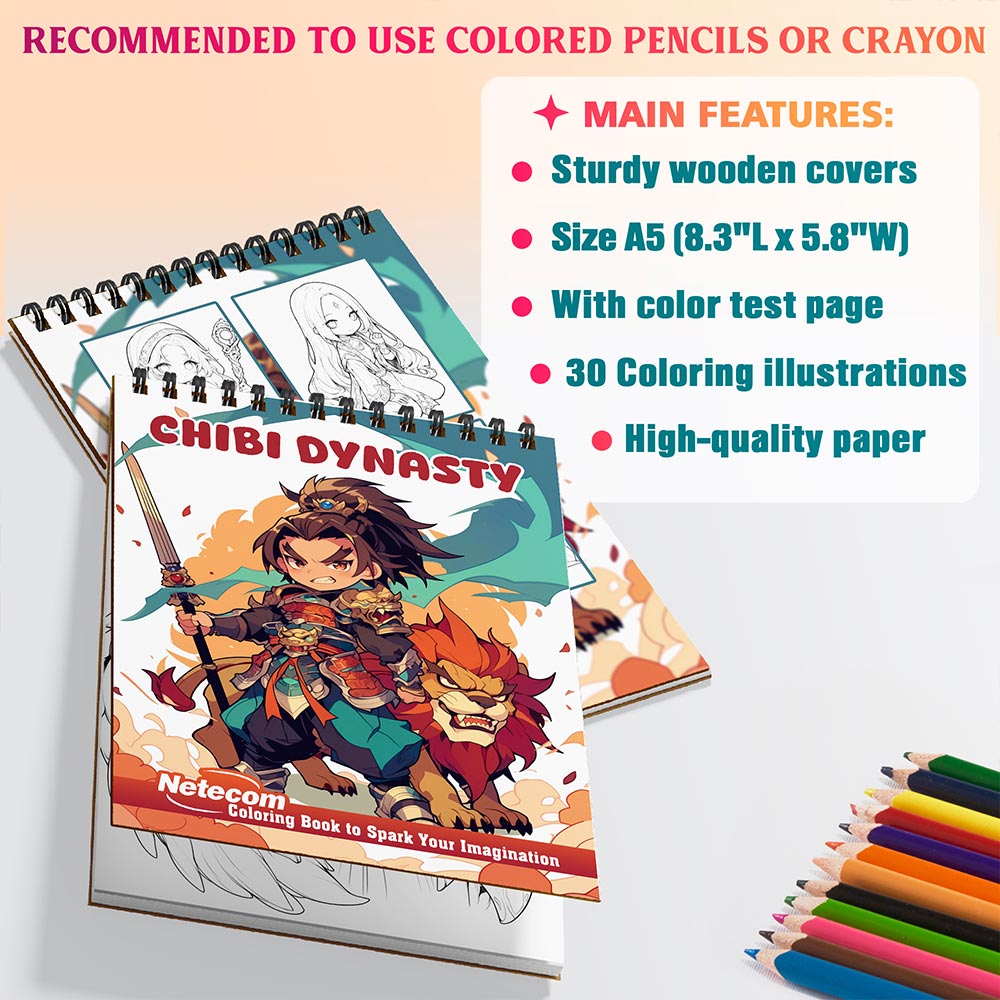 Netecom Chibi Dynasty Coloring Sheets For Adults