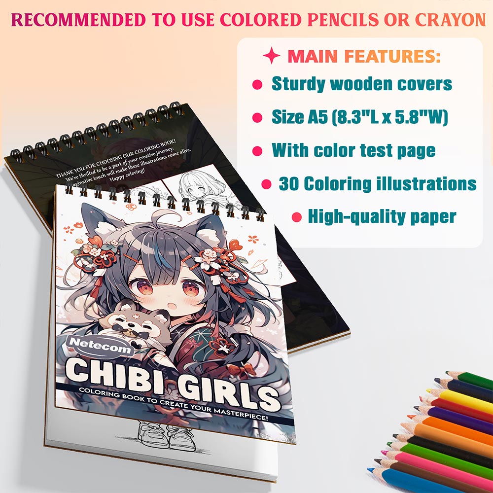 Netecom Chibi Girls Coloring Sheets For Adults
