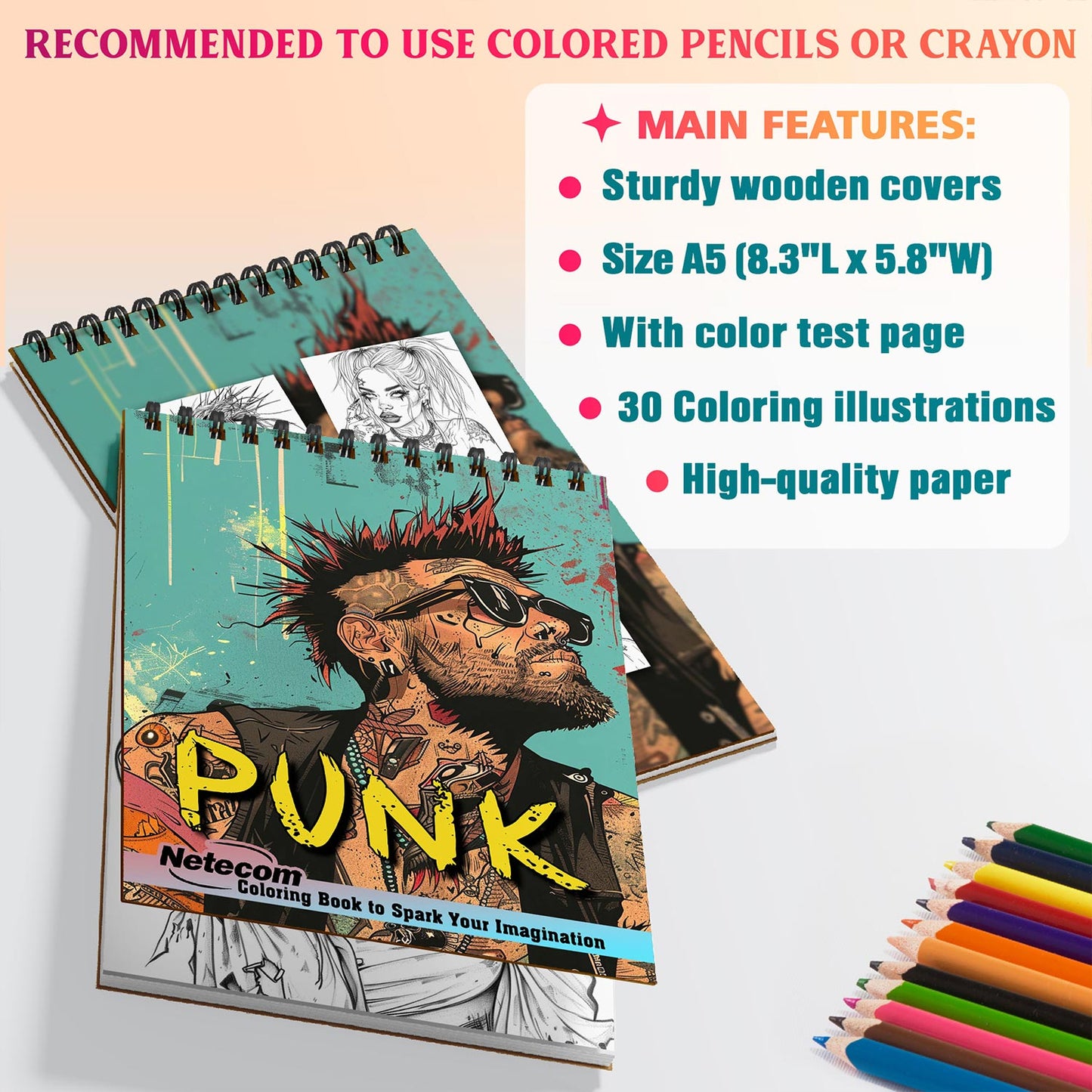 Netecom Punk Coloring Sheets For Adults