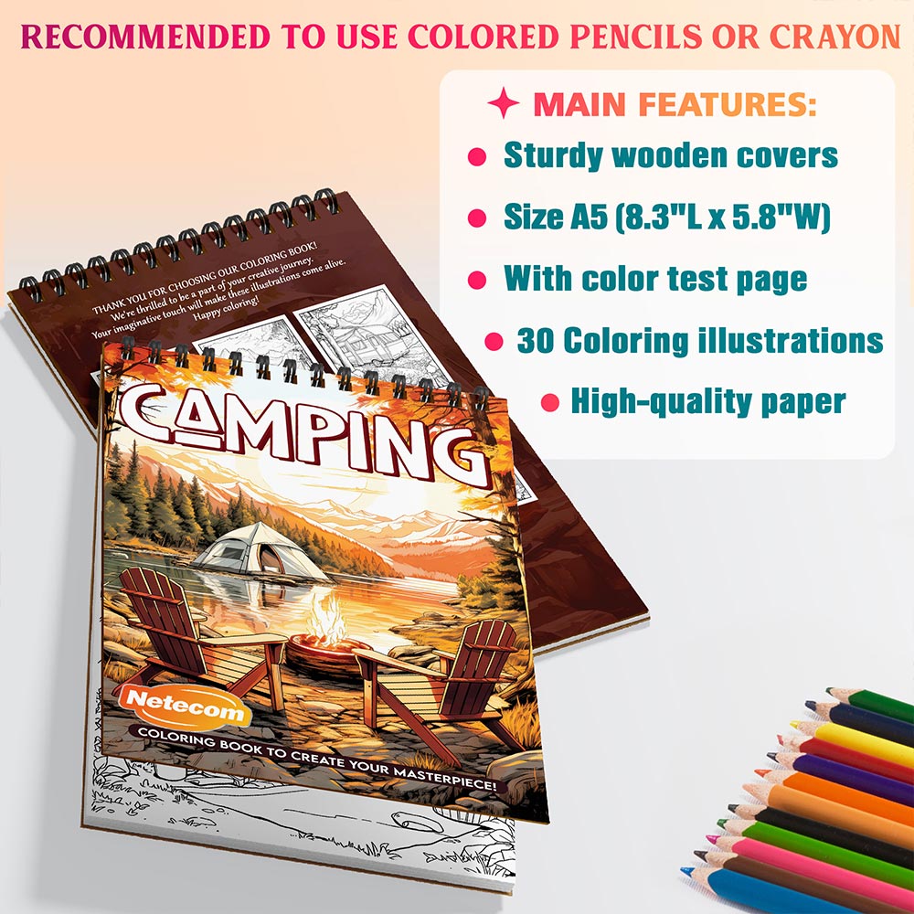 Netecom Camping Coloring Sheets For Adults