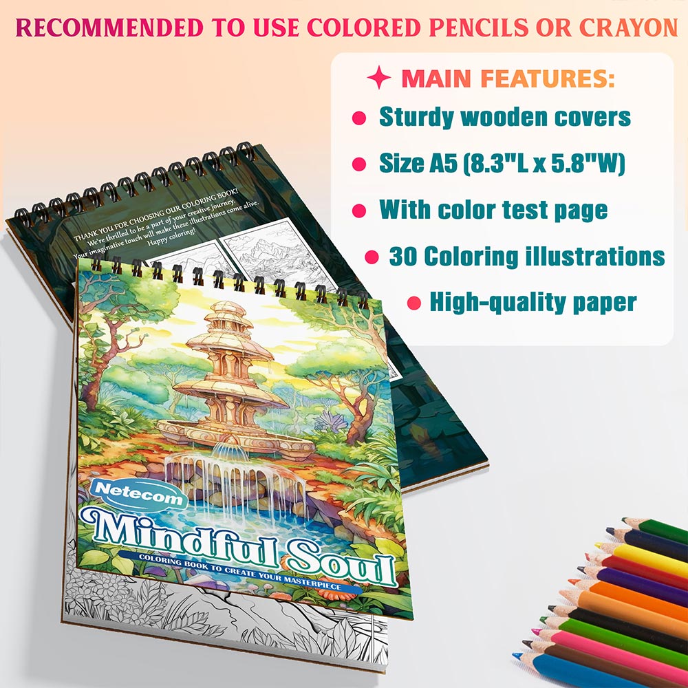 Netecom Mindful Soul Coloring Sheets For Adults