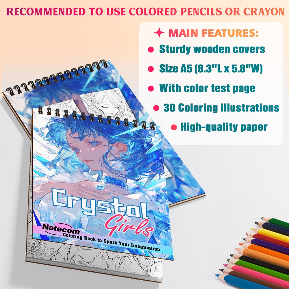 Netecom Crystal Girls Coloring Sheets For Adults