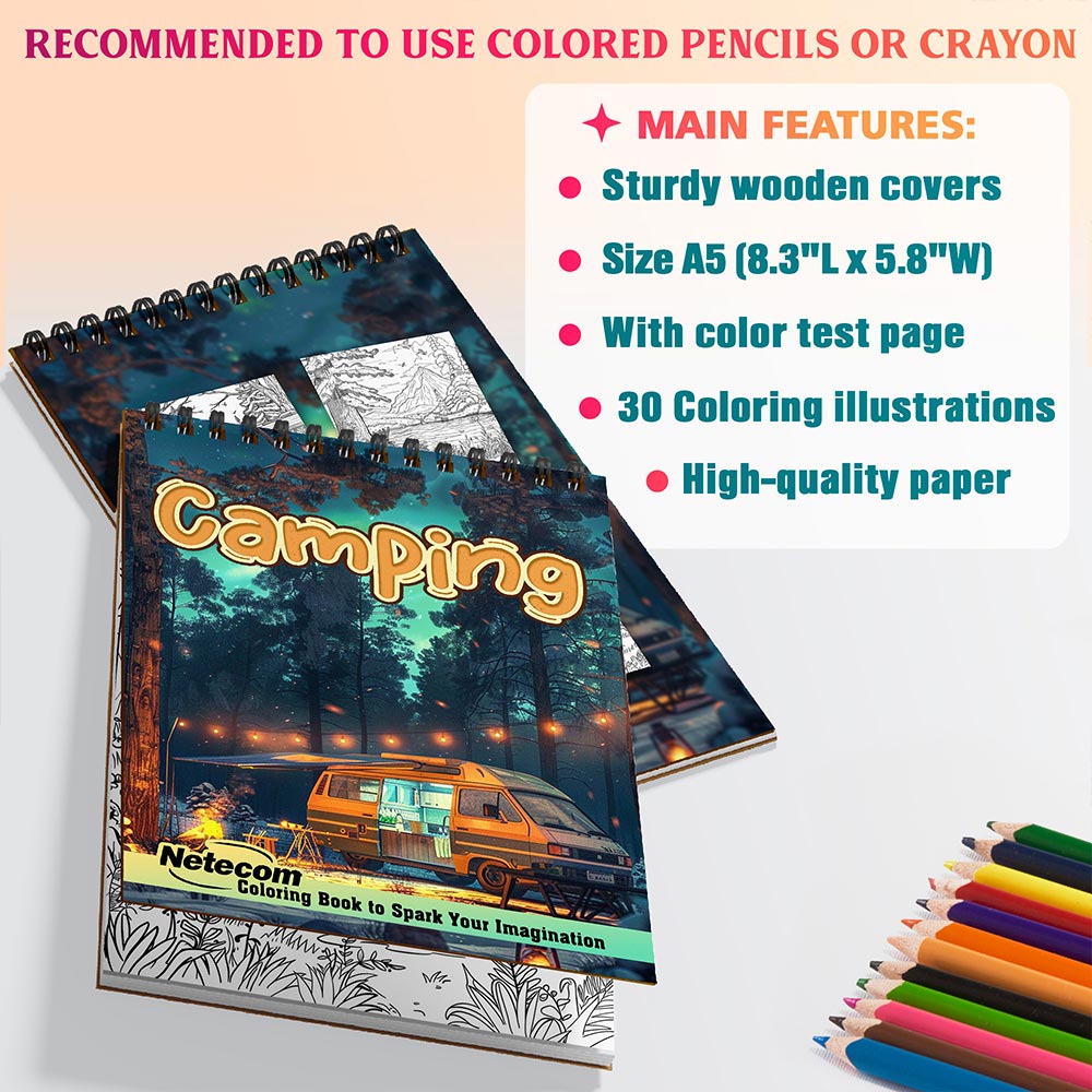 Netecom Camping Coloring Sheets For Adults