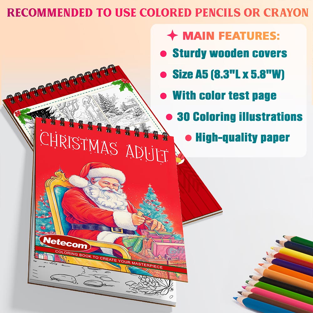 Netecom Christmas Adult Coloring Sheets For Adults