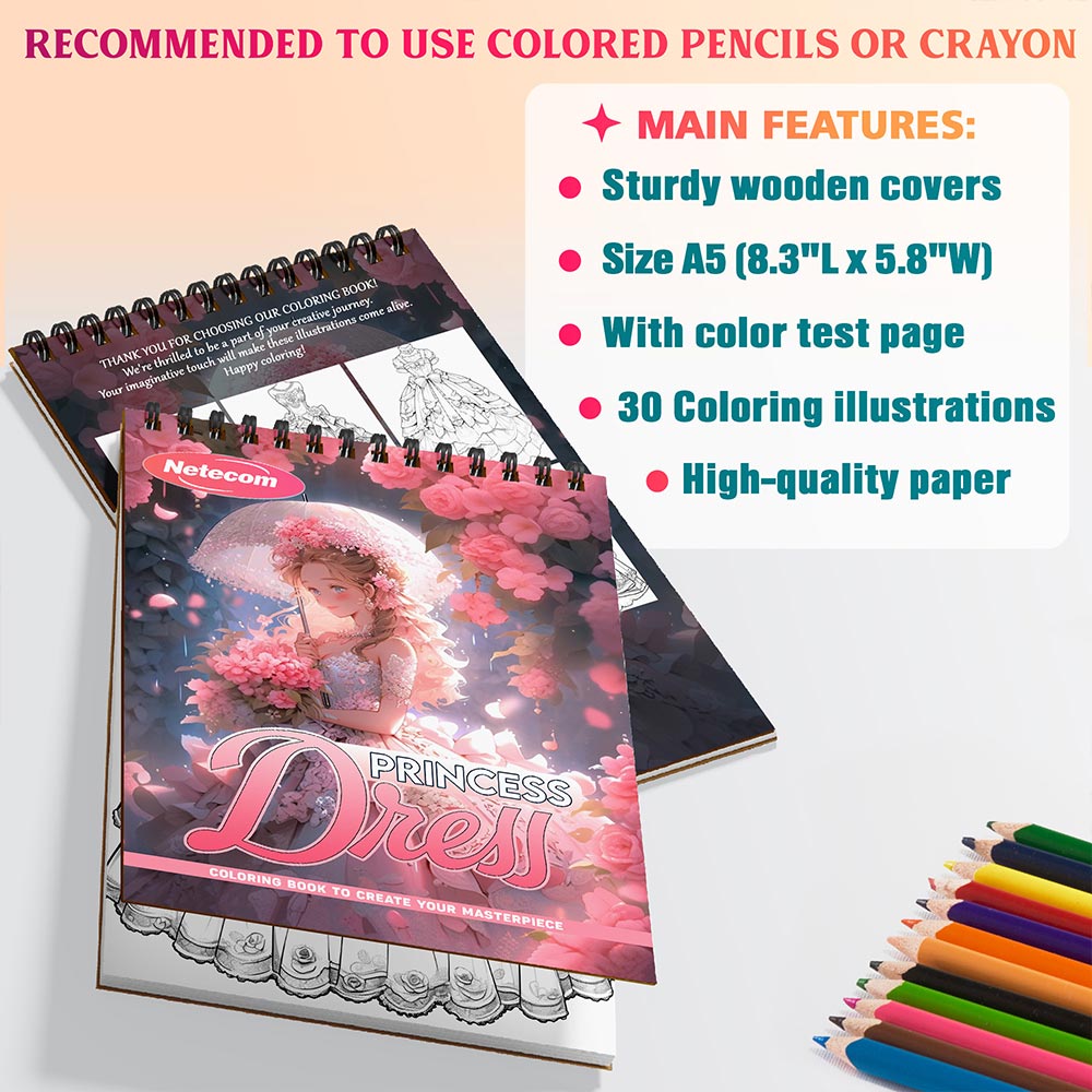 Netecom Princess Dress Coloring Sheets For Adults