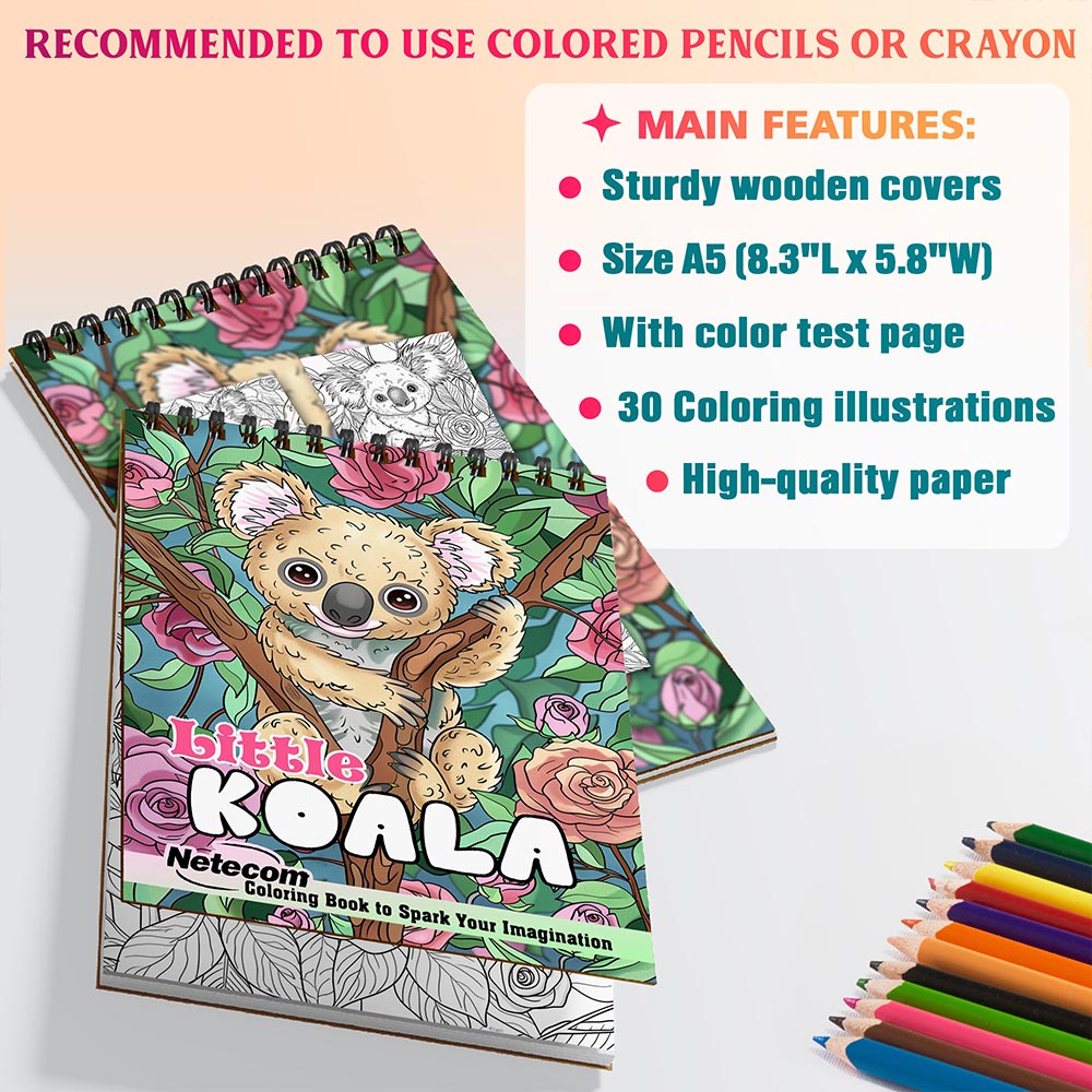 Netecom Little Koala Coloring Sheets For Adults