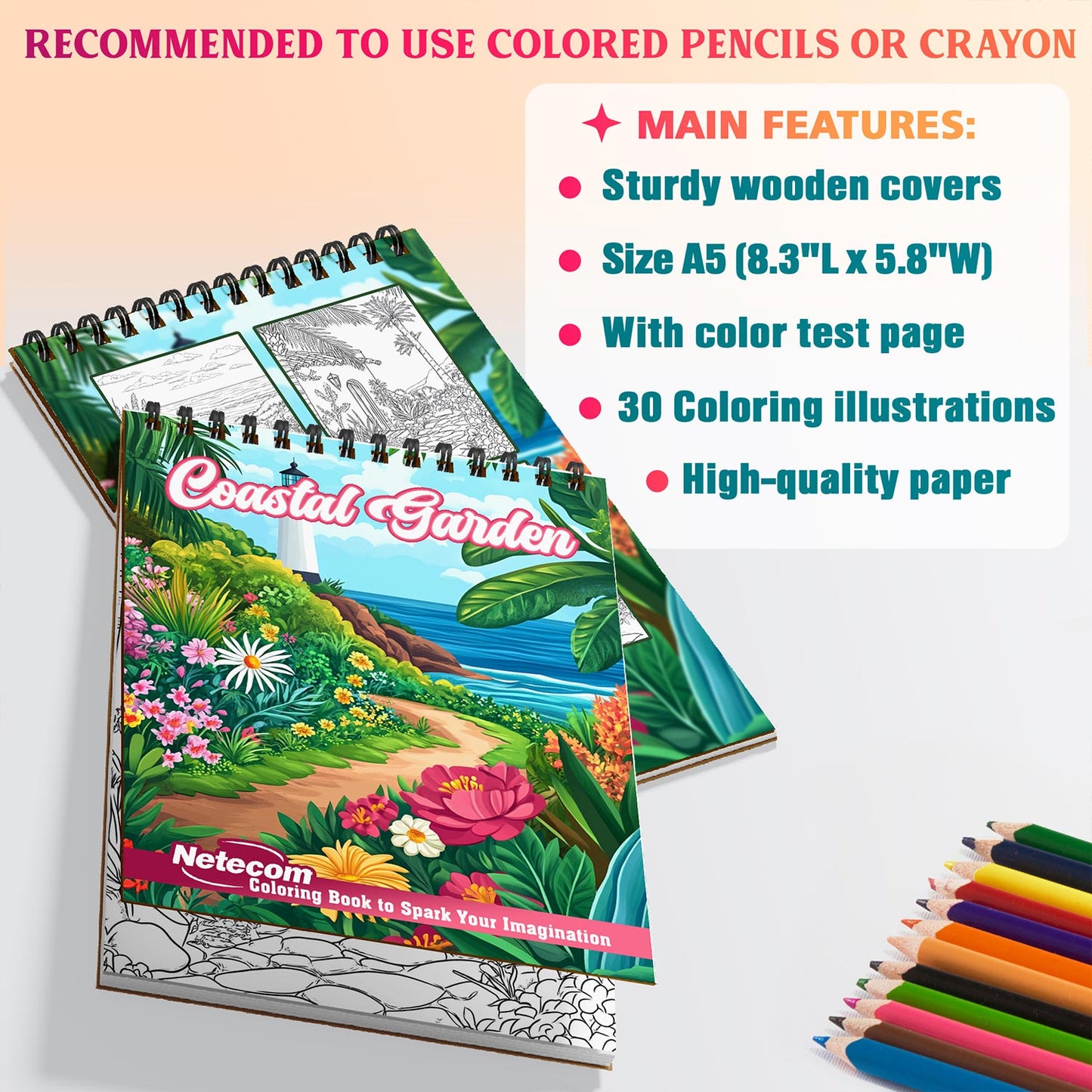 Netecom Coastal Garden Coloring Sheets For Adults