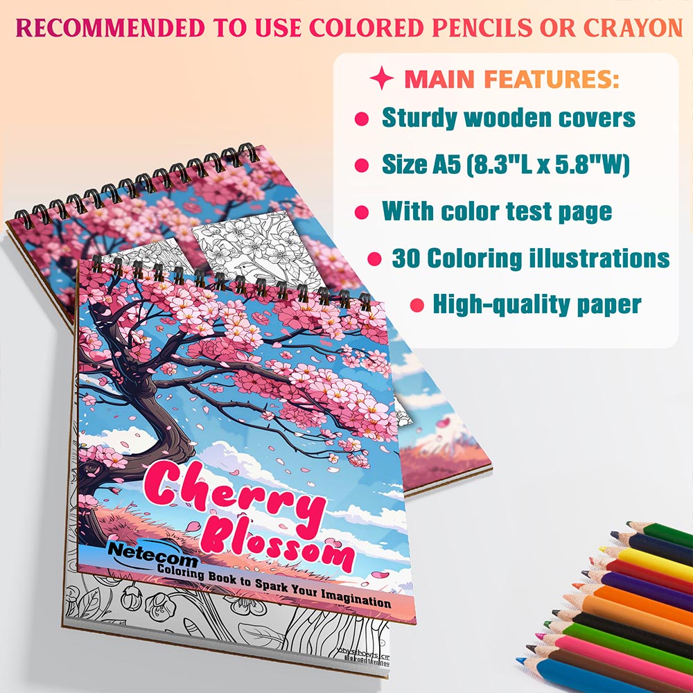 Netecom Cherry Blossom Coloring Sheets For Adults