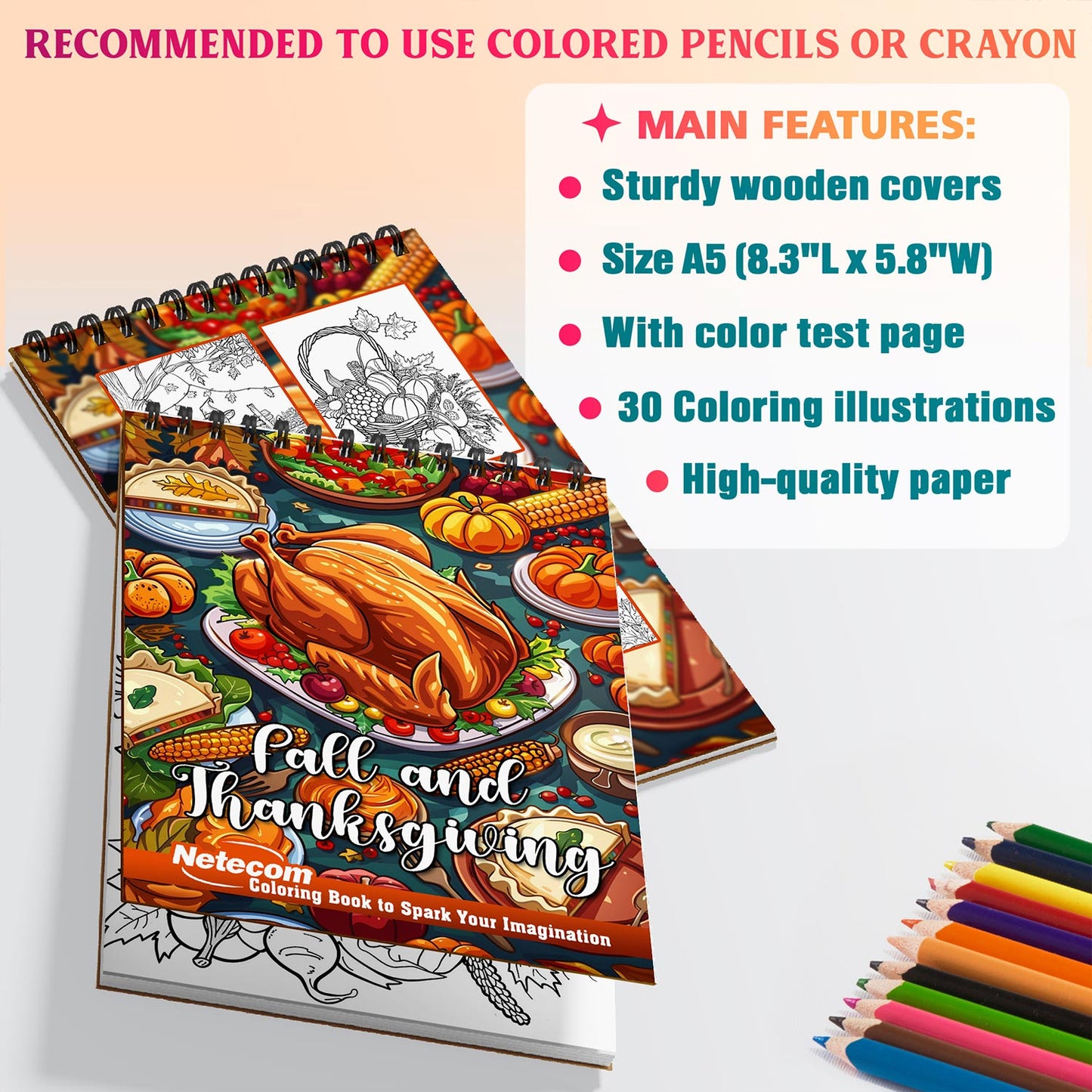Netecom Fall and Thanksgiving Coloring Sheets For Adults