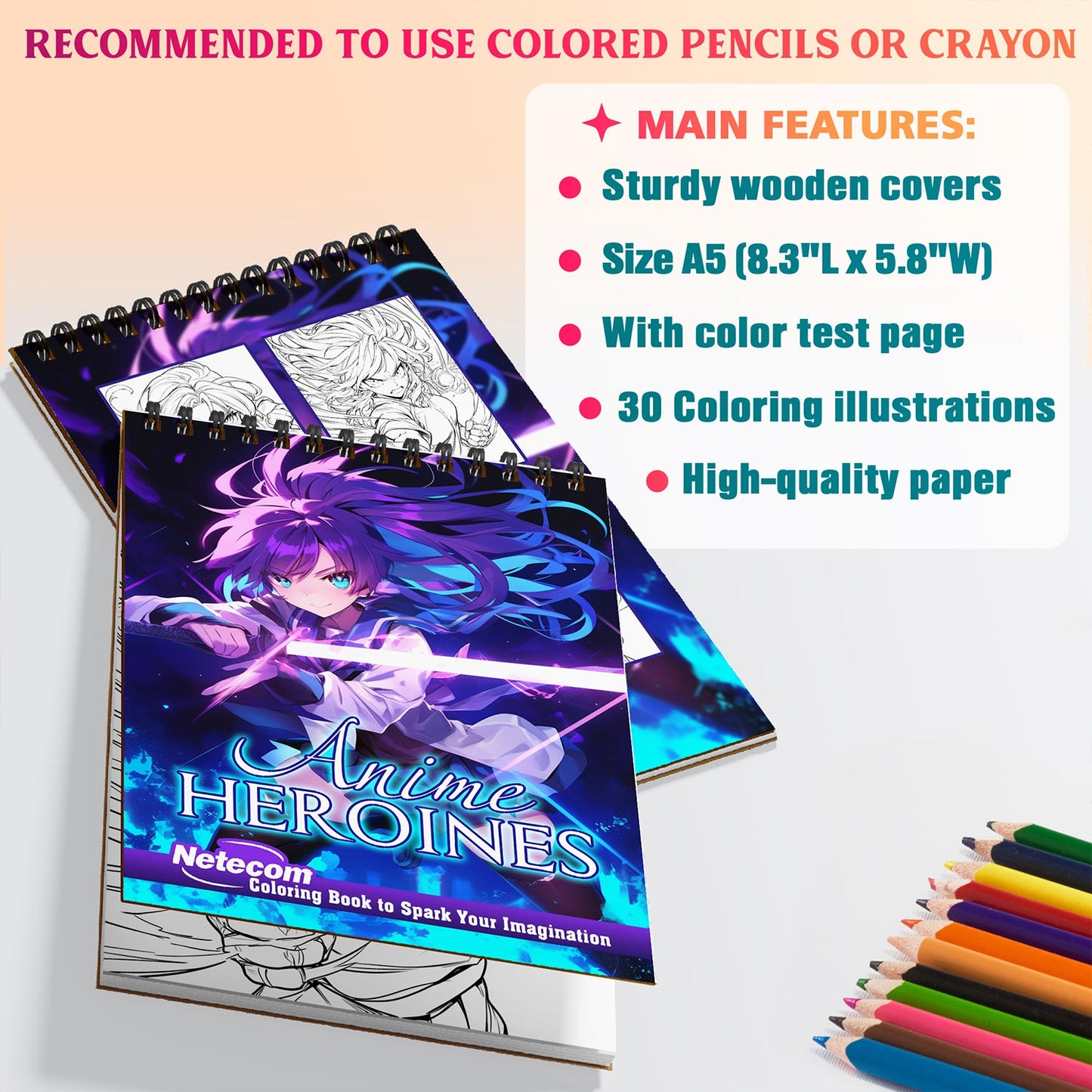 Netecom Anime Heroines Girls Coloring Sheets For Adults