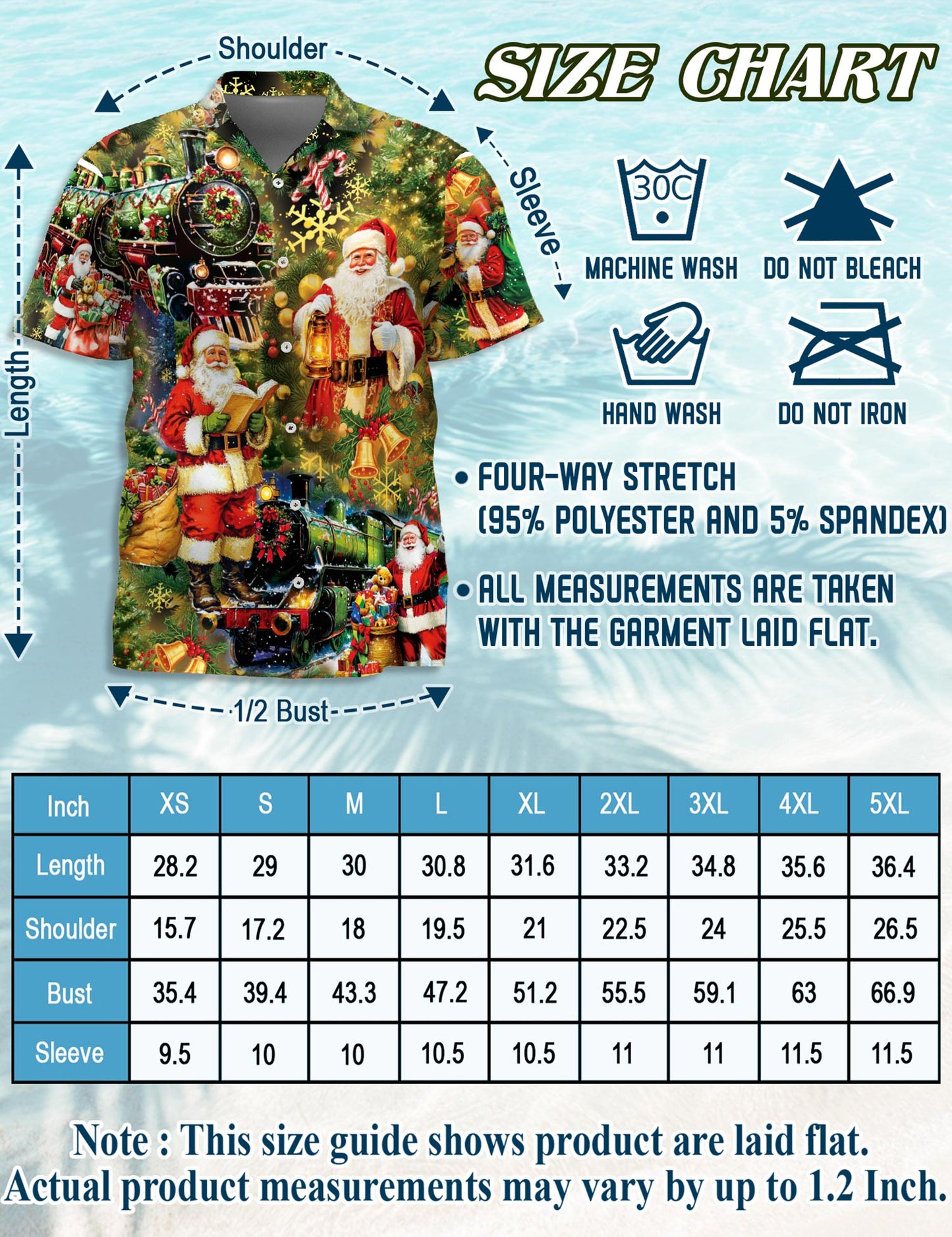 Netecom Skull Santa Christmas Hawaiian Shirt for Men Women, Gothic Button Down Summer Beach Shirts, S-5XL