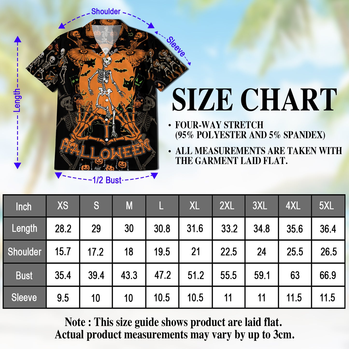 Netecom Dancing Ghost Halloween Hawaiian Shirt for Men, Scary Dancing Skeleton Button Down Summer Beach Shirts
