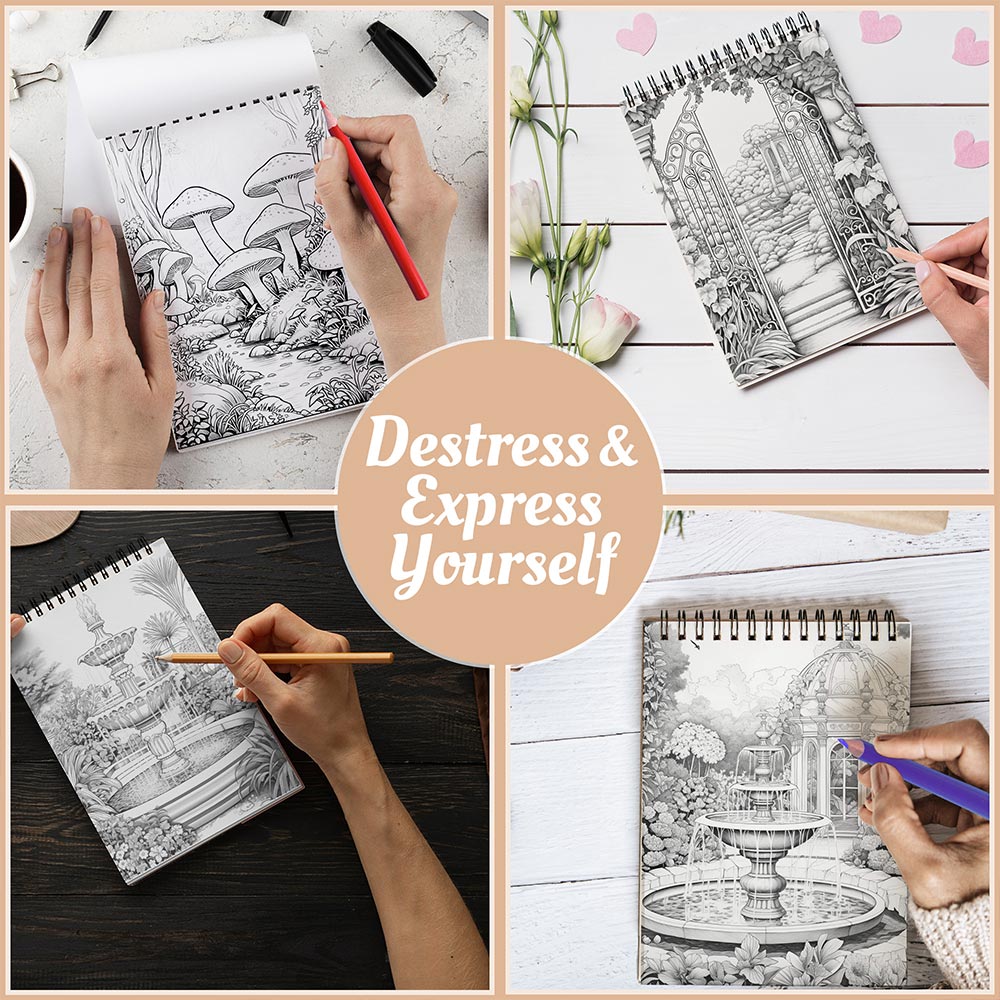 Secret Garden Coloring Book Spiral Bound For Adults