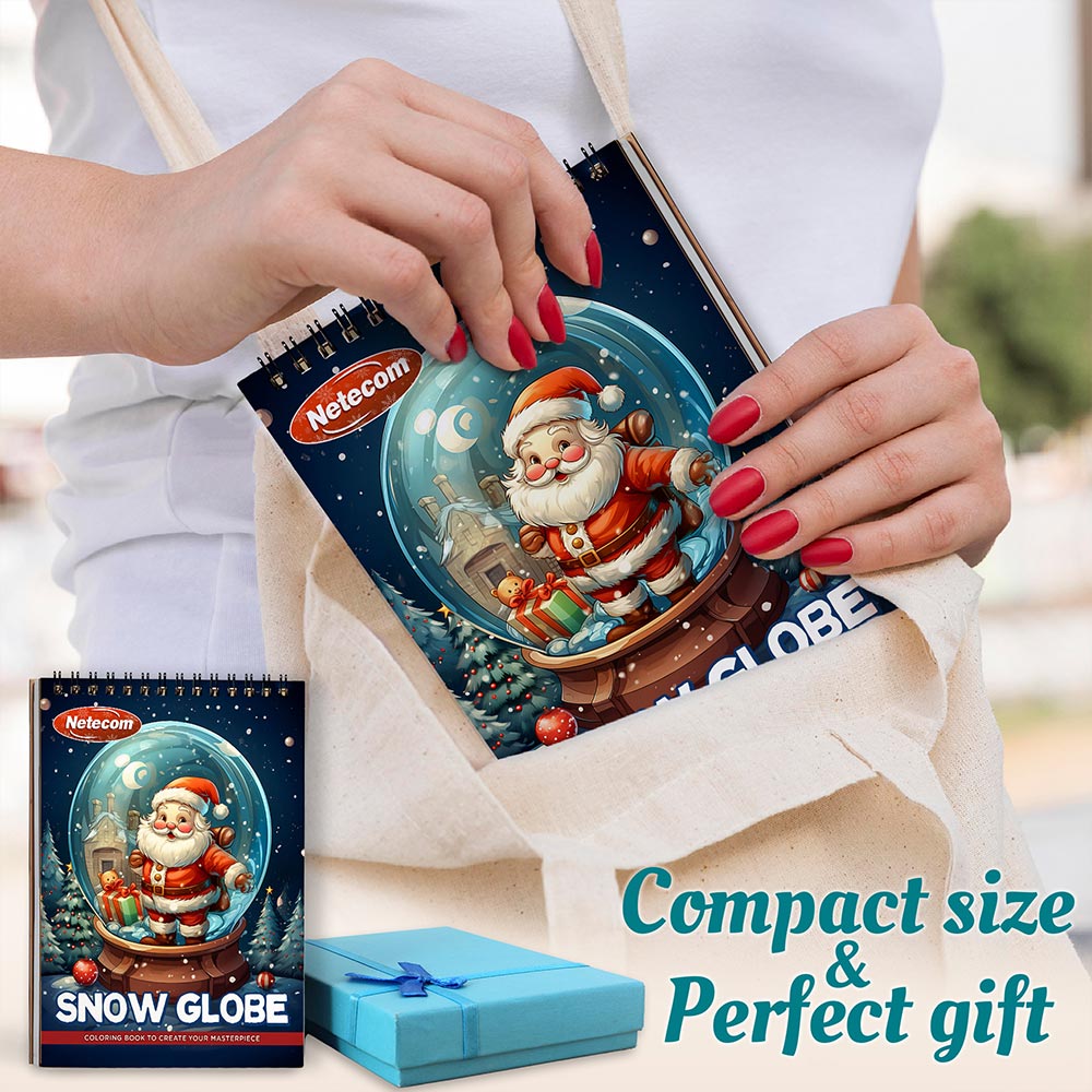 Netecom Snow Globe Spiral Coloring Book For Adults