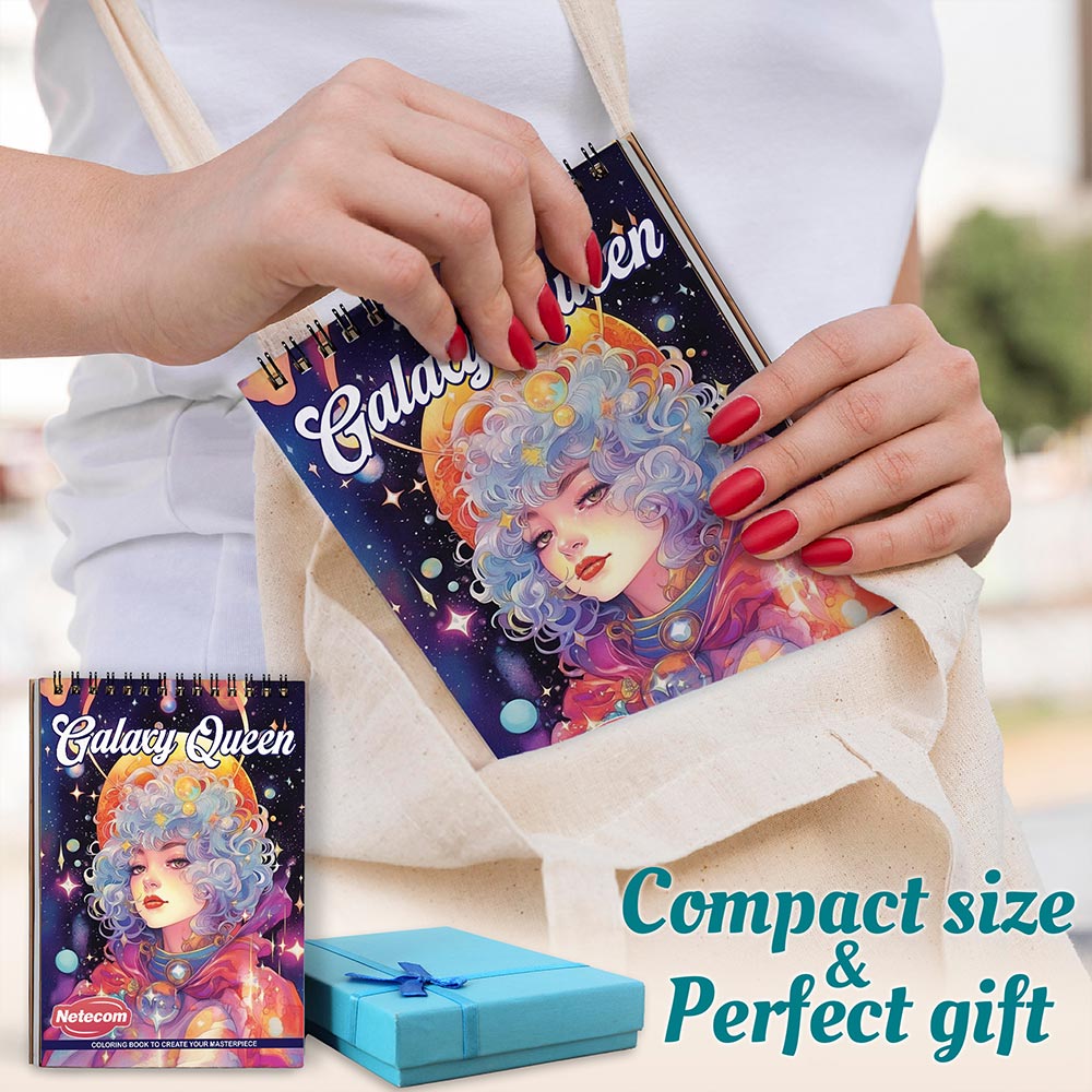 Netecom Galaxy Queen Spiral Coloring Book For Adults
