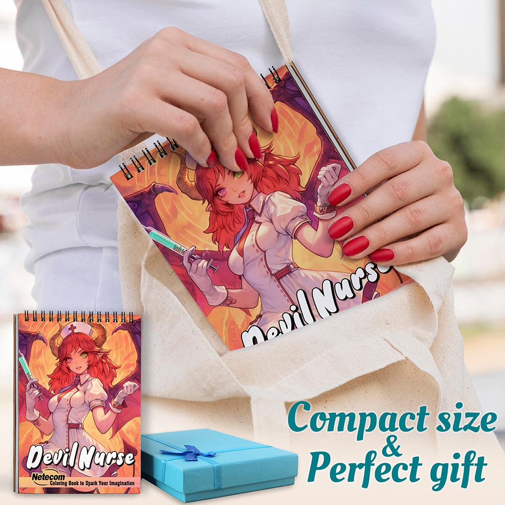 Netecom Devil Nurse Spiral Coloring Book For Adults